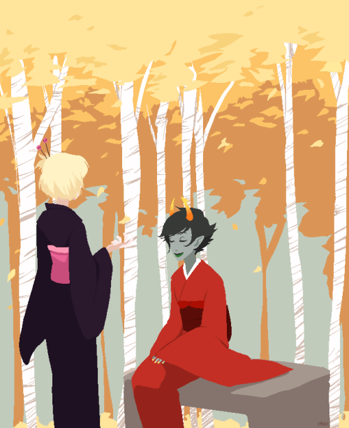 rosiemonomi: LS drawing two samuraistuck rose/kanaya