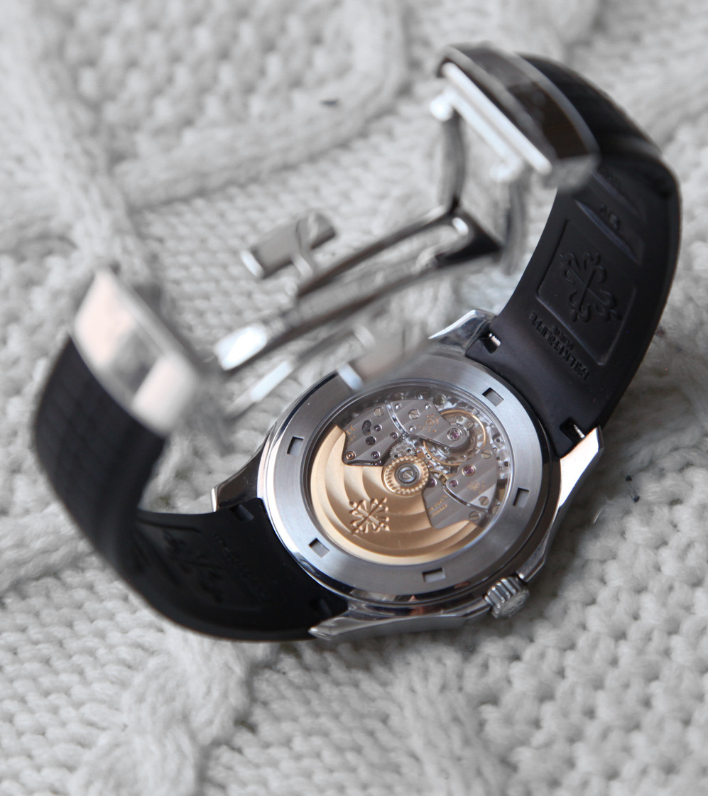 watchs:  My brother snapped this photo of my Patek Philippe 5165 Aquanaut the same