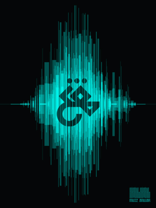 Arabic inspired graphic typography by Muiz Anwar.