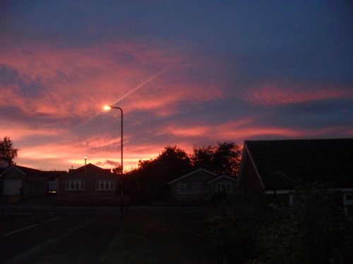 XXX The sunset outside my house :) photo