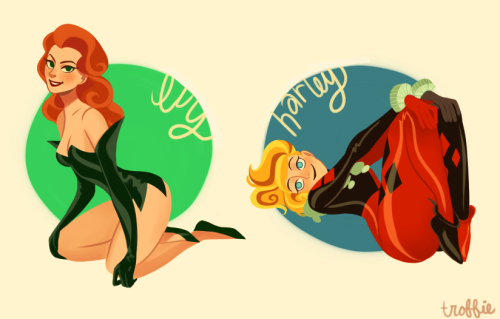 troffie:Harley Quinn and Poison Ivy pinups!!