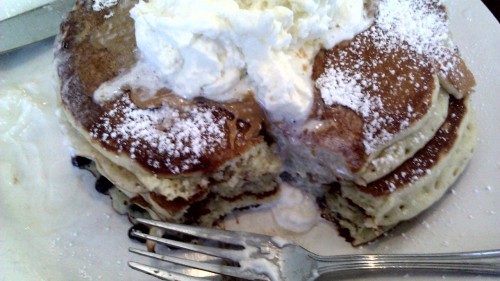 Chocolate chip, banana, Nutella, peanut butter pancakes… what’s not to like?