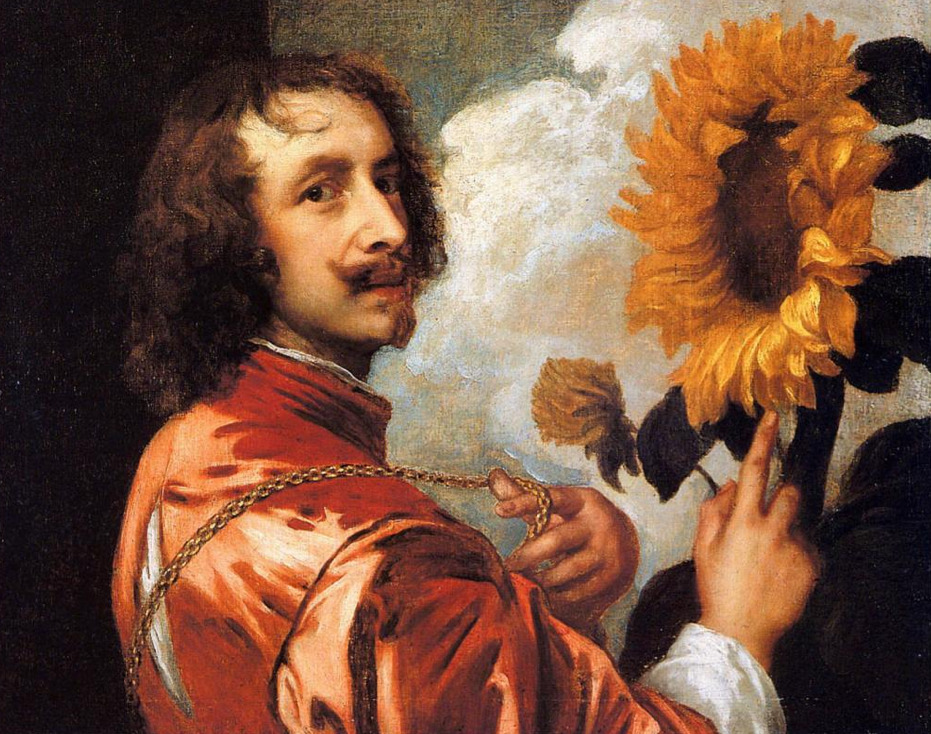 vanfullersublime:   Self Portrait with a Sunflower, Anthony van Dyck 