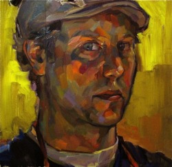 99elephants:  Gabriel Mark Lipper: Self Portrait, Painting. 