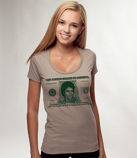 Happy Birthday MJ! Get a Michael Jackson 20 Dollar Bill t-shirt for just $2 today at HeadlineShirts.
“In celebration of Michael Jackson’s b-day, we are having a one day sale on our Jackson $20 tee! Today only get this tee for $2! Use sale code...