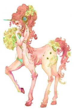 rapunz3l-rapunz3l:  omg, who drew this?! perfection. centicorn! or.. unitaur!&lt;3 