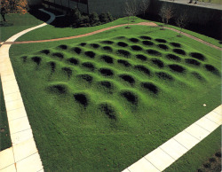 sleepingunderstatues: Maya Lin. Wave Field. 1995. Another work by Lin that I find really stimulating. I believe that Lin talks about the creation of this work in the Art21 series (but it’s been a while). I adore the form of this, the subtle undulations