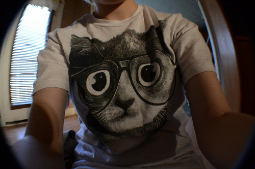 Hipster Cat T-Shirt.