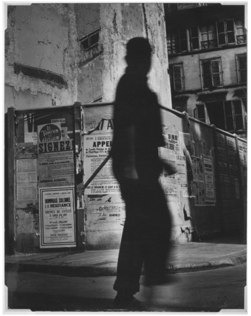 luzfosca:  Otto Steinert  Call, 1950  [Silhouetted Man in Front of Poster] 
