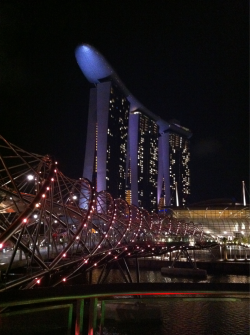 At the Helix bridge going to MBS for a late night dinner&hellip;