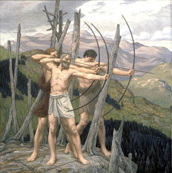 peira:  Bryson Burroughs (American, 1869-1934), The Archers, 1917. Oil on canvas, 30 x 30 in. Smithsonian American Art Museum, Washington, D.C. 