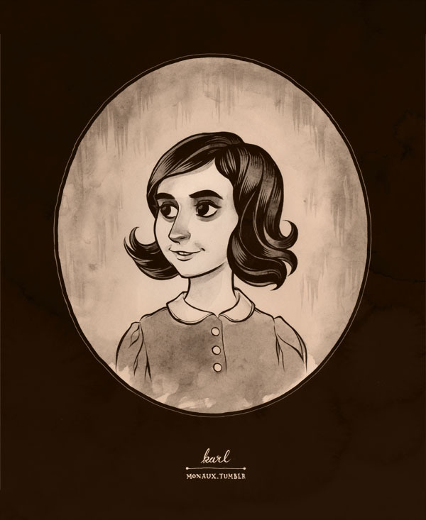 Anne Frank Drawing easy  How to draw Anne Frank  Anne Frank diary   YouTube