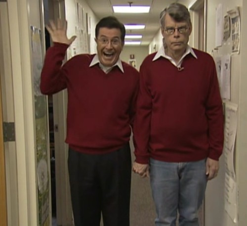 awesomepeoplehangingouttogether: Stephen Colbert and Stephen King STEPHENCEPTION