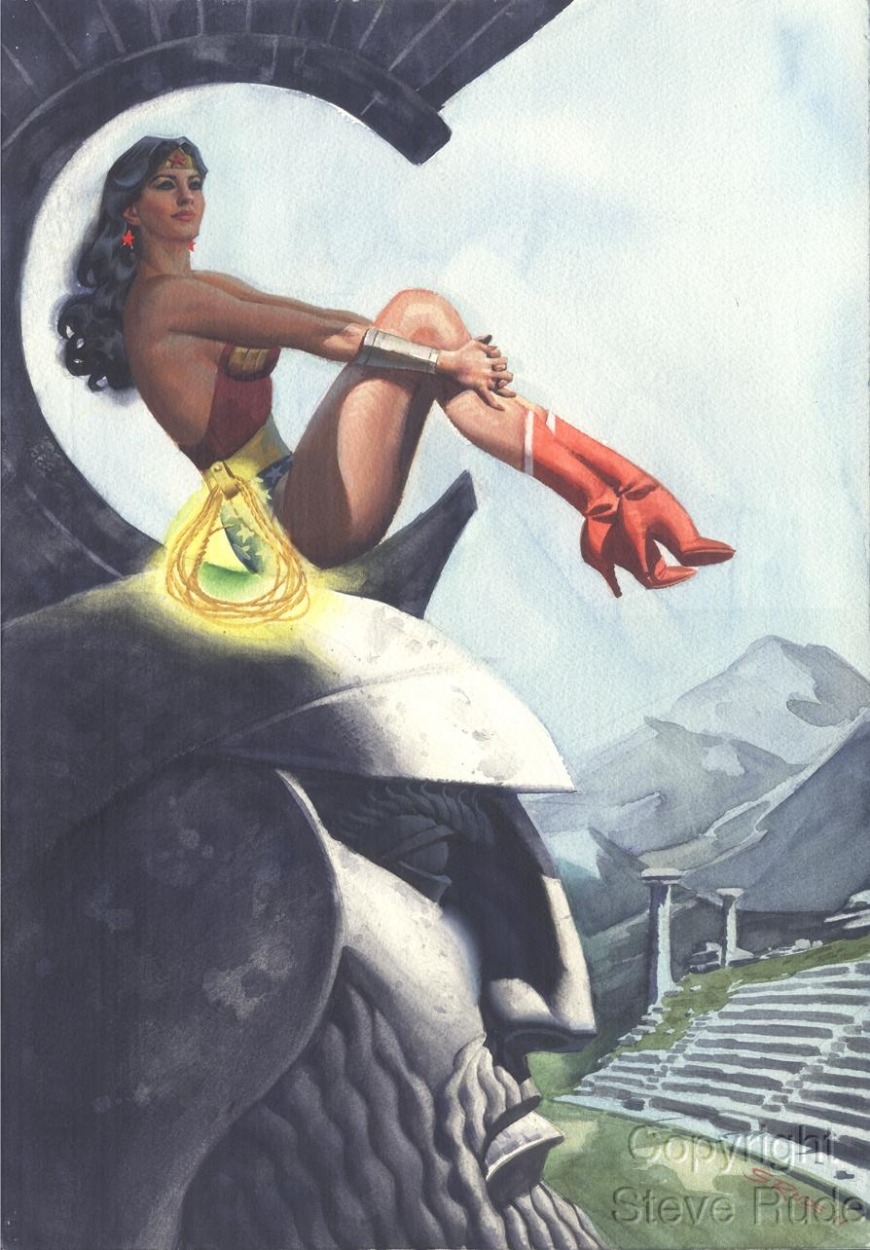 dcwomenkickingass:  Another gorgeous Steve Rude Wonder Woman. 