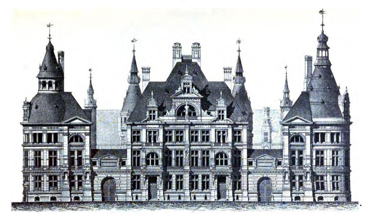 The projected National Bank Building, Antwerp