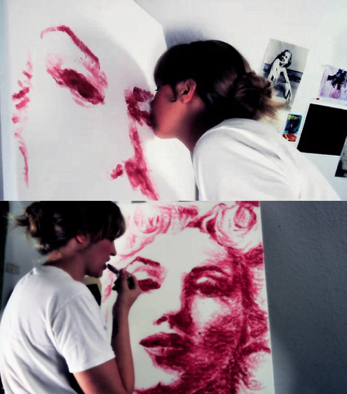 szymon:  Natalie Irish paints with her lips 