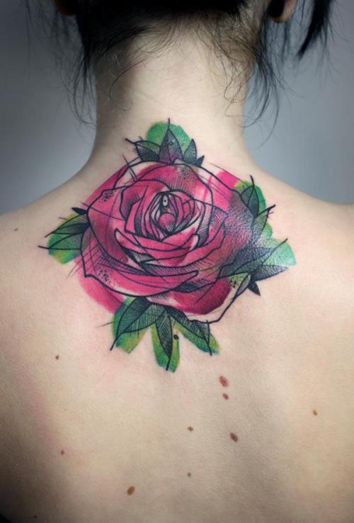 disgustinghuman: glassj3w: decoratedskin: By Peter Aurisch dat colouring dat tattoo unfff