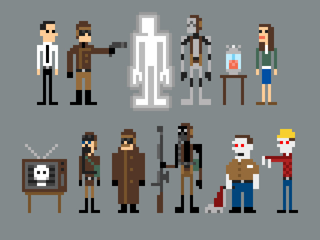 Director / artist Chris Preksta took his cast from the SyFy series “The Mercury Men” and turned them all into an 8-bit army! Watch a few of these characters come to life in his Mercury Men 8-bit NES Game video below.
8-bit Mercury Men by Chris...