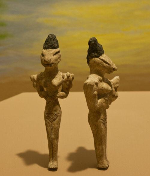 ancient-mesopotamia:These Ubaidian figurines can be found in the Museum’s Stout Hall of Asian People