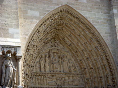 Notre Dame. Tympanum details. Paris, France. 2007.