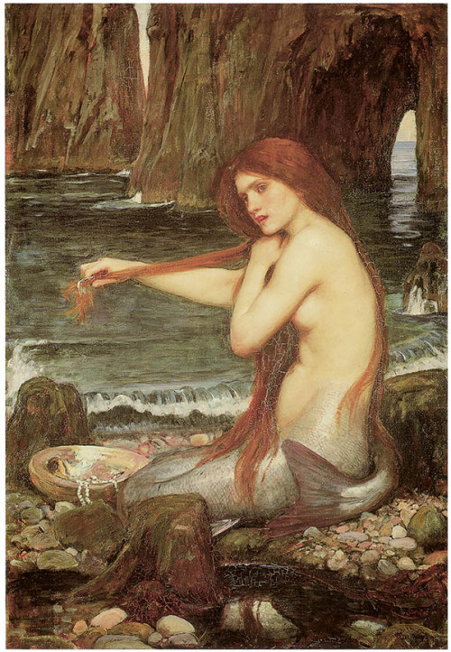 John William Waterhouse (1849 - 1917)A Mermaid, a great Victorian fantasy work from an English paint