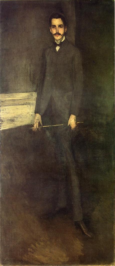 jaded-mandarin:  James Abbott McNeill Whistler :: Portrait of George W. Vanderbilt