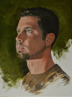 99elephants:  Brian Duey: Portrait, Oil on