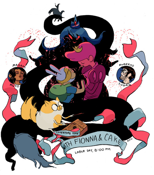 rebeccasugar:Fionna and Cake, Monday at 8!!!Adam and I really worked to make this one special. We changed it a lot, the 