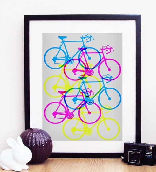 cyclivist: CMYK Ride Your Bicycle A4 Poster. Perfect for any home, non?
