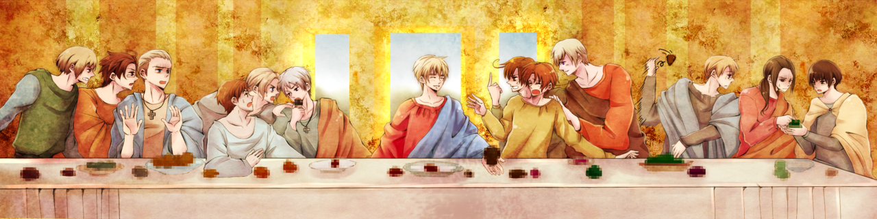 anime wallpaper, Hetalia: The Last Supper
