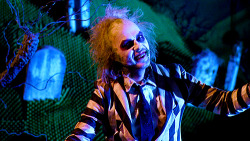 filmtrivia:  The title character of Beetle Juice is named for a bright red star in the constellation of Orion, Betelgeuse. The studio disliked the title and wanted to call the film “House Ghosts”. As a joke, Tim Burton suggested the name “Scared