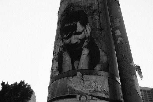 Seattle Street Art - Crying Girl