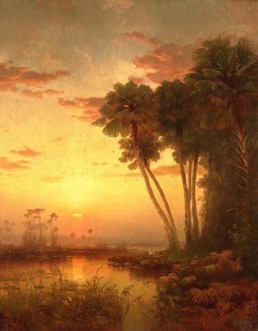 centuriespast:McCord, George Herbert Sunset on St. John’s River 1878 Oil on canvas The Ogden Museum