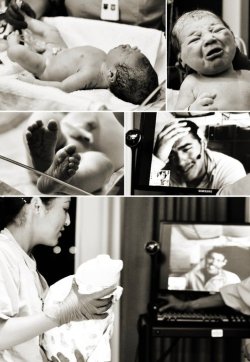 10knotes:  strawberrygomez:  A deployed daddy watching his baby being born. Follow this blog, you will love it on your dashboard 