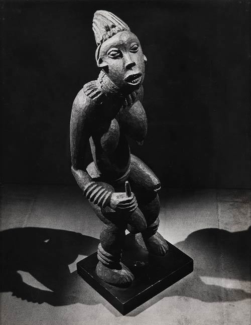 mrmontag:Bangwa Wooden Sculpture of a Mother Queen, Bamileke people, wood, h: 44",Bangwa Kingdo