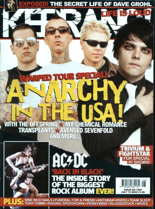 MCR Kerrang! covers through the years, part one – October 2004 (issue #1029) to February 2007 