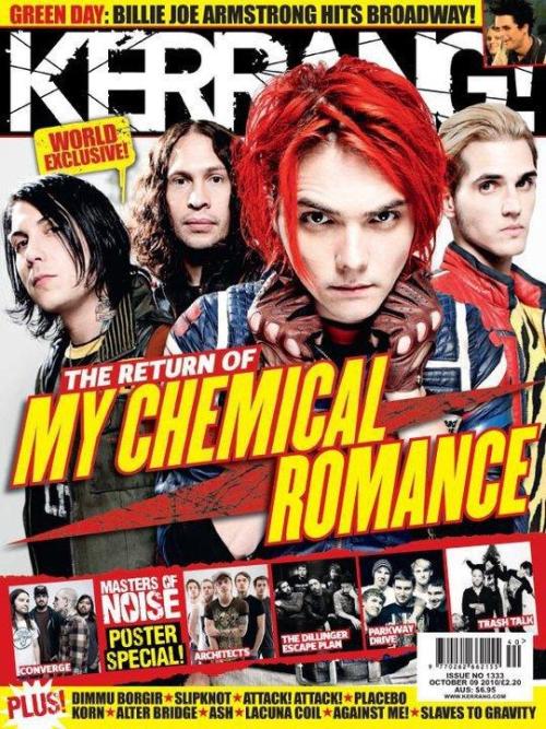 MCR Kerrang! covers through the years, part two — March 2007 (issue #1151) to August 2011 (issue #13