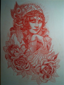 ddrocks:  magnumopustattoo:  sketch for a tattoo  Holy heck 