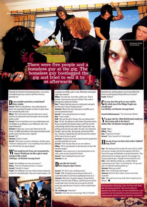 Metal Hammer November 2004 &ndash; aka, the famous moose/moosi/meese interview. Download a .rar 