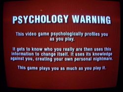 nayx:  legally required disclaimer at the beginning of every dora the explorer video game   oy, this is from Silent Hill: Shattered Memories. I mean, I know no one actually thought it was from Dora the Explorer but yea&hellip;Shattered Memories