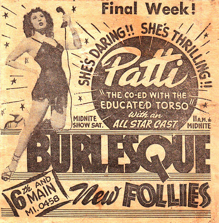 A 50&rsquo;s-era newspaper promo ad for a Patti Waggin appearance at the &lsquo;New