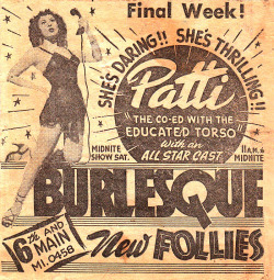 A 50&rsquo;s-Era Newspaper Promo Ad For A Patti Waggin Appearance At The &lsquo;new