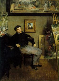 poboh:  Portrait of James Tissot, Edgar Degas.(1834-1917)