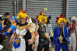 z4ckfair:  seriousbunny:  《遊☆戲☆王》 The “Yu-Gi-Oh!” Atum by Taro Yami Yugi by Smoking Yugi Muto by Jin By the way…Yami Bakura on the right hand,He was tiding up his hair…XD They are my members and friends!  That Thief King. 