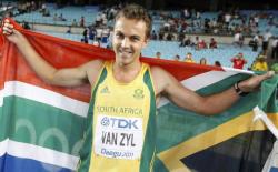 theteaseninjaza:  LJ van Zyl, South African 400m hurdles athlete. Bronze medalist at the 2011 IAAF championships at Daegu. 