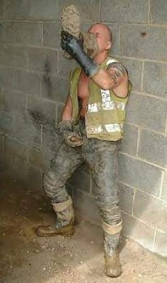 mikeerrand:  muddy sweaty workman jacking