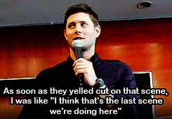 itsfuuh:   Jensen on the stuff they take from the set - video      
