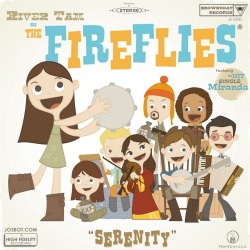 suicideblonde:  River Tam and the Fireflies LP Single by Joey Spiotto  This is so freaking cute!  And you can buy a print of the cover on the artist’s etsy here!   