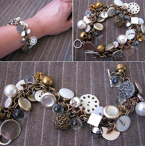 DIY Gypsy Button Bracelet. From creative kismet here. A tutorial that reminds me how simple it is to