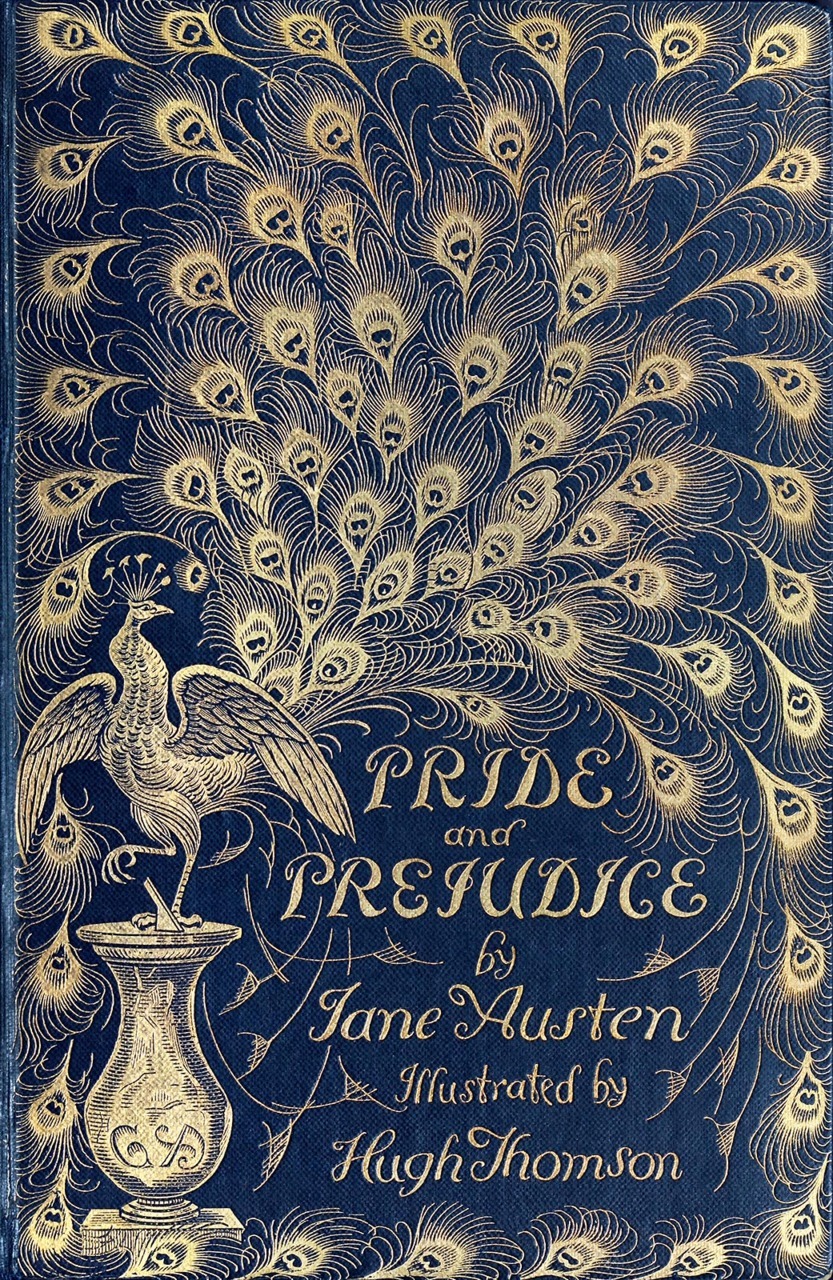 oldbookillustrations:  Front cover from Pride and prejudice, by Jane Austen, illustrated